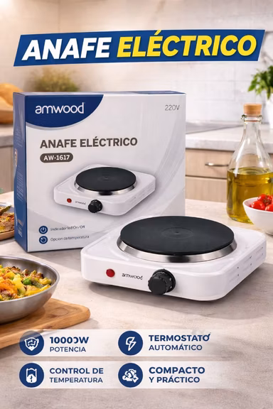 Anafe electrico simple Amwood