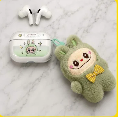 AURICULAR LABUBU CON PELUCHE